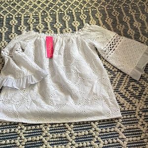 NWT Lilly Pulitzer laurenne top white eyelet